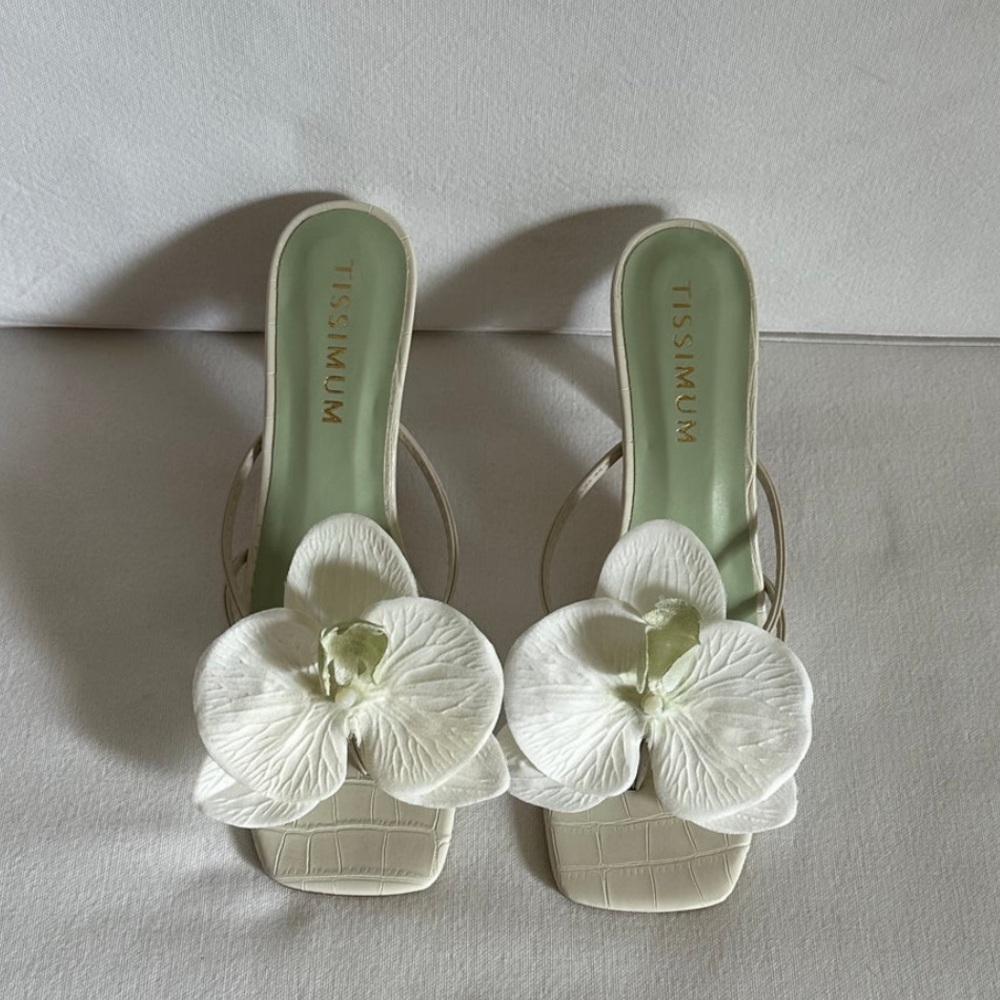 White Orchid Heels